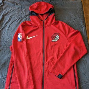 Nike Nba Portland Trail Blazers Showtime Therma Flex Full-zip XL Red/Black
